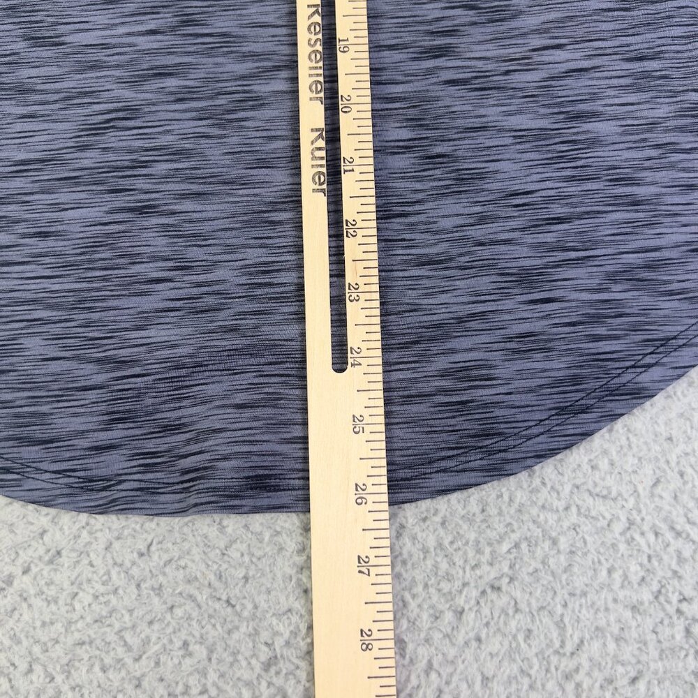Lululemon Shirt Womens 8 Heather Gray Black Short Sleeve Athletic Gym Preppy - Picture 6 of 7
